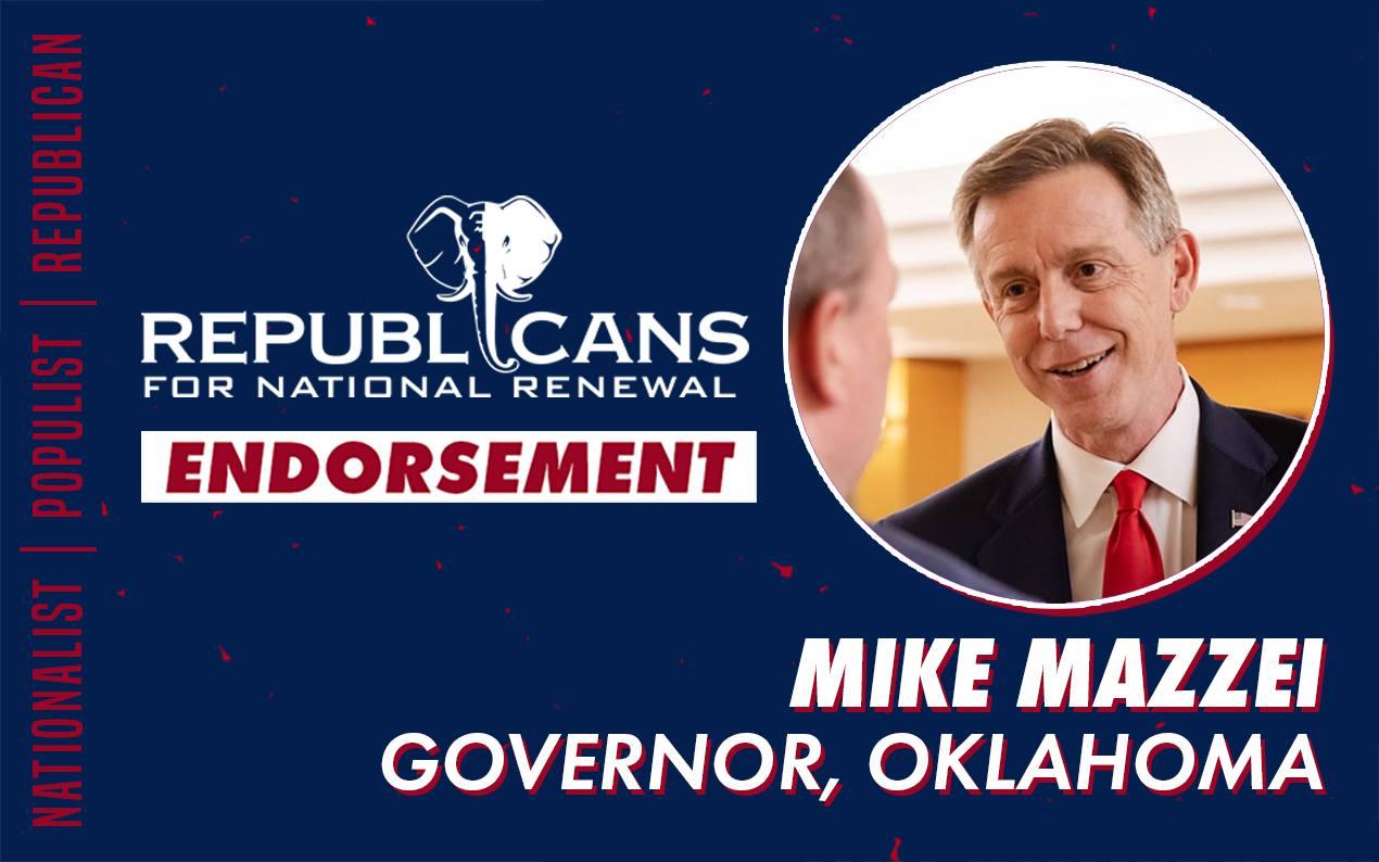 Republicans for National Renewal Endorses Mike Mazzei for Governor